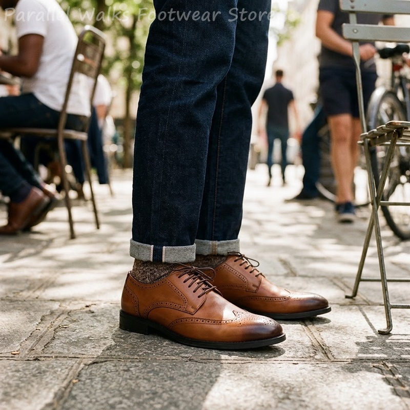 Men'S Shoes Brogues - Sapatos Derby Brogue Masculinos Formais com
