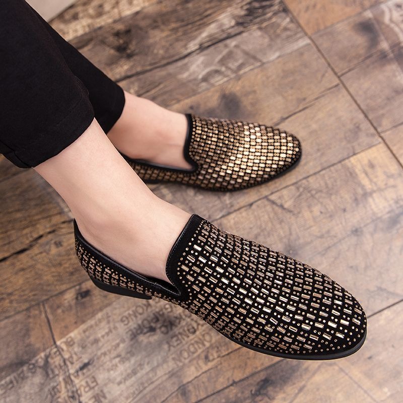 Men'S Shoes Drivers - Strass vestido de festa sapatos para