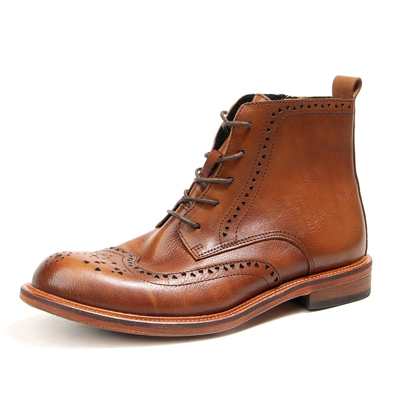 Men'S Shoes Brogues - Vintage masculino tornozelo chelsea botas de