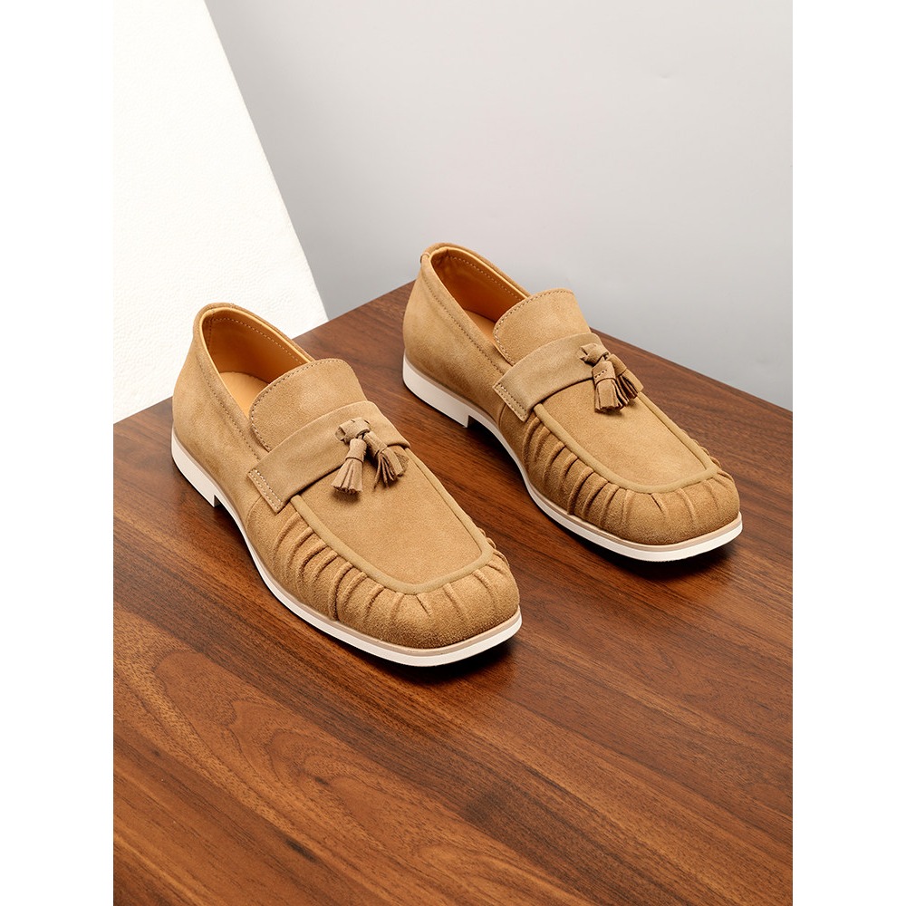 Men'S Shoes Drivers - Mocassins de Couro Genuíno com Borlas