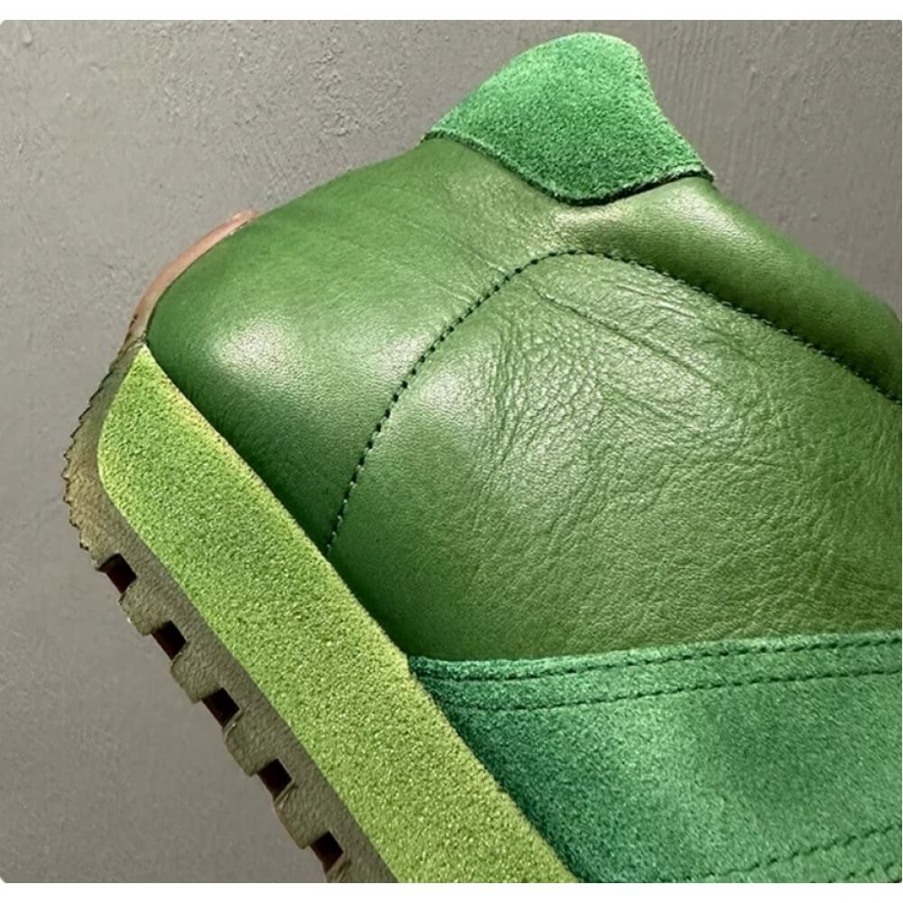 Tênis retrô verde em couro e c - Men'S Shoes Green And White avaliação e preço