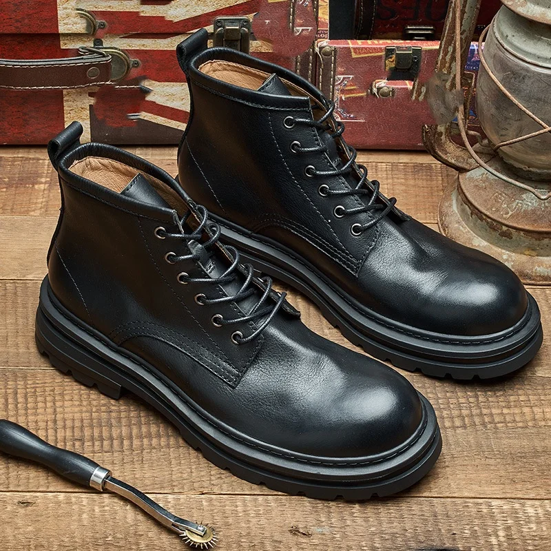 Botas de couro de tornozelo re - Men'S Shoes Quality Brands avaliação e preço