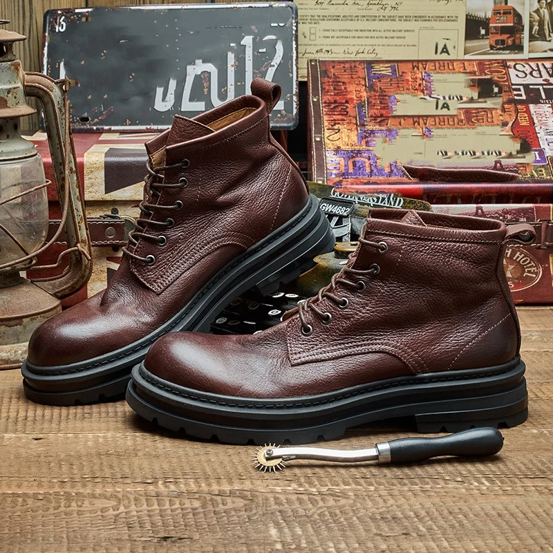 Botas de couro de tornozelo re - Men'S Shoes Quality Brands avaliação e preço