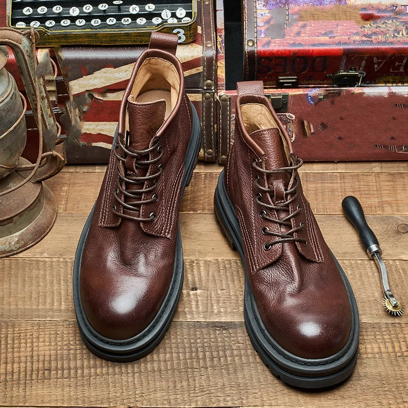 Botas de couro de tornozelo re - Men'S Shoes Quality Brands avaliação e preço
