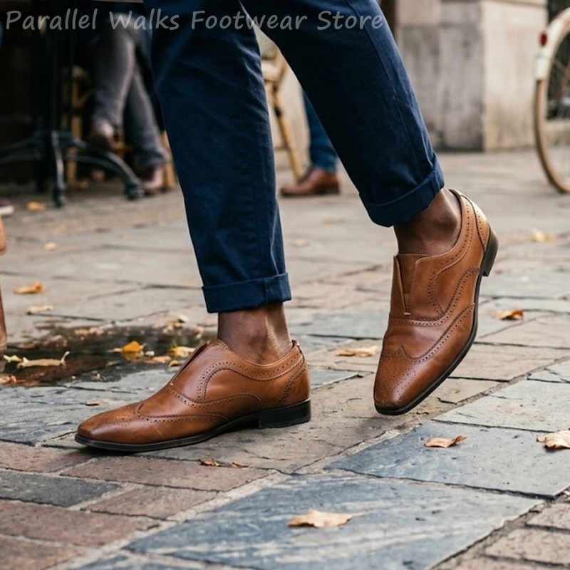 Sapatos masculinos de couro ma - Men'S Shoes Brogues avaliação e preço