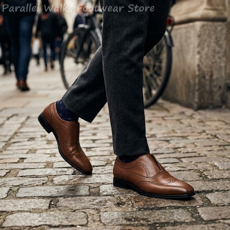 Sapatos masculinos de couro ma - Men'S Shoes Brogues avaliação e preço