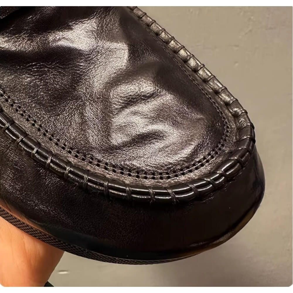 Mocassim de Couro Preto Artesa - Men'S Shoes Drivers avaliação e preço